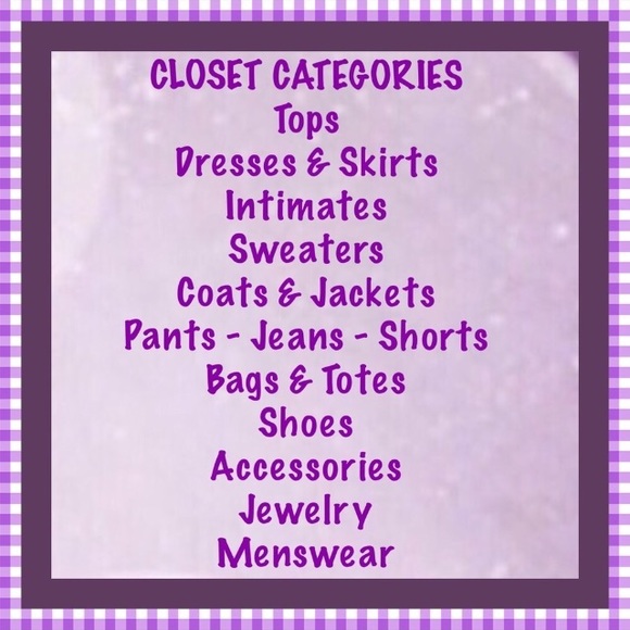 Other - Closet Categories Other - Closet Categories